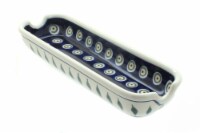 Blue Rose Polish Pottery Peacock Corn on the Cob Plate