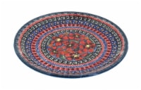Blue Rose Polish Pottery Jungle Flower Dessert Plate