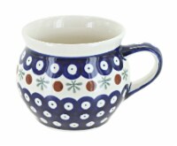 Blue Rose Polish Pottery Nature Bell Shaped Mug