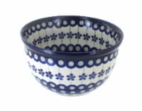 Blue Rose Polish Pottery Flowering Peacock Small Mixing Bowl