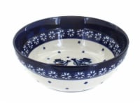 Blue Rose Polish Pottery Frosty Friend Cereal/Soup Bowl