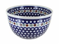 Blue Rose Polish Pottery Nature Medium Mixing Bowl