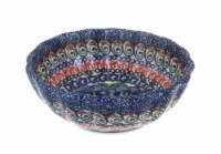 Blue Rose Polish Pottery Blue Art Small Scallop Dish