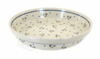 Blue Rose Polish Pottery Country Meadow Pie Plate