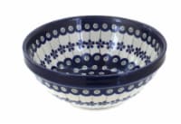 Blue Rose Polish Pottery Flowering Peacock Small Serving Bowl