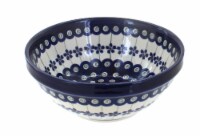 Blue Rose Polish Pottery Flowering Peacock Small Serving Bowl