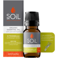 SOiL Organic Citronella Essential Oil (Cymbopogon Nardus) 10ml