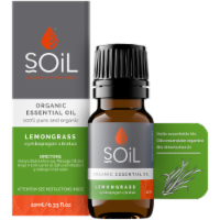 SOiL Organic Lemongrass Essential Oil (Cymbopogon Citratus) 10ml