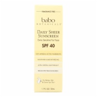 Babo Botanicals - Sunscreen - Daily Sheer - SPF 40 - 1.7 oz