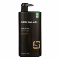 Every Man Jack Body Wash Sandalwood Body Wash - Case of 33.8 - 33.8 fl oz.
