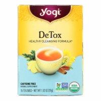 Yogi Detox Herbal Tea Caffeine Free - 16 Tea Bags - Case of 6
