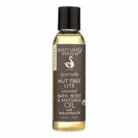Soothing Touch Bath Body and Massage Oil - Organic - Ayurveda -Nut Free Lite -Unscented -4 oz