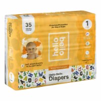 Hello Bello - Diaper - Alphabet Soup - Size 1 - 8-14lbs - EA of 1-35 CT