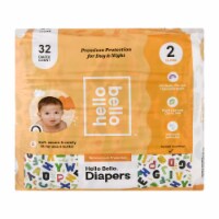 Hello Bello - Diaper - Alphabet Soup - Size 2 - 12-18lb - EA of 1-32 CT