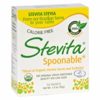 Stevita - Stevia - Spoonable - Certified Organic - 50 Packets - Pack of 3