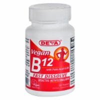 Deva Vegan Vitamins - B12 Sublingual - 90 Sublingual Tablets - Pack of 3