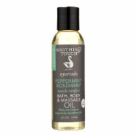 Soothing Touch Bath Body and Massage Oil  -Ayurveda-Peppermint Rosemary -Muscle Comfort -4 oz
