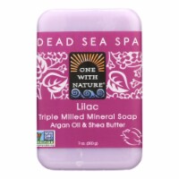 One With Nature Triple Milled Soap Bar - Lilac - 7 oz