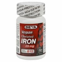 Deva Vegan Vitamins - Chelated Iron - 29 mg - 90 Tablets - Pack of 3
