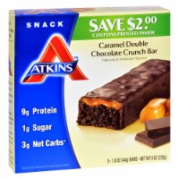 Atkins Advantage Bar Caramel Double Chocolate Crunch - 5 Bars - Pack of 3