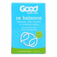Good Clean Love Rebalance Personal Moisturizing & Cleansing Wipes -1 Each - 12 CT - Pack of 3