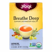 Yogi Organic Breathe Deep Herbal Tea Caffeine Free - 16 Tea Bags - Case of 6