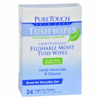 Puretouch Tush Wipes Flushable - 24 Wipes - Pack of 3