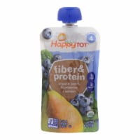 Happy Tot Toddler Food-Organic-Fiber,Protein-Stage 4-Pear Blueberry and Spinach-4 oz-16case