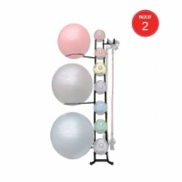 AGM Group AeroMat Foam Roller Racks Holds 3 rollers, 24 in L x 10 in H x 20 in H (Pack of 2)