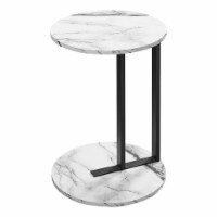 Ergode ACCENT TABLE - 24 H / WHITE MARBLE-LOOK / BLACK METAL