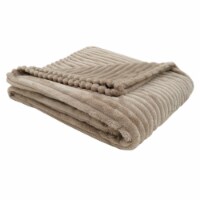 Ergode THROW - 60  X 50  / BEIGE ULTRA SOFT RIBBED STYLE