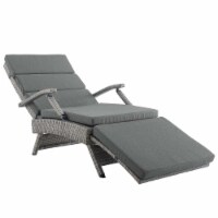 Ergode Envisage Chaise Outdoor Patio Wicker Rattan Lounge Chair - Light Gray Charcoal