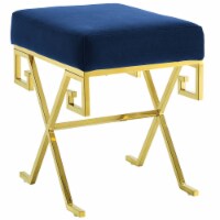 Ergode Twist Performance Velvet Bench - Gold Navy