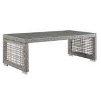 Ergode Aura Rattan Outdoor Patio Coffee Table - Gray