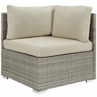 Ergode Repose Sunbrella Fabric Outdoor Patio Corner - Light Gray Beige