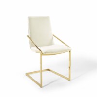 Ergode Pitch Performance Velvet Dining Armchair - Gold Ivory