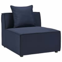 Ergode Saybrook Outdoor Patio Upholstered Sectional Sofa Armless Chair - Navy Blue