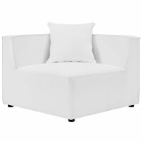 Ergode Saybrook Outdoor Patio Upholstered Sectional Sofa Corner Chair - White