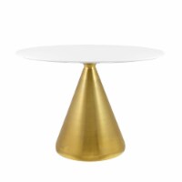 Ergode Tupelo 42 Oval Dining Table - Gold White