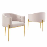 Ergode Savour Tufted Performance Velvet Accent Chairs - Set of 2 - Pink