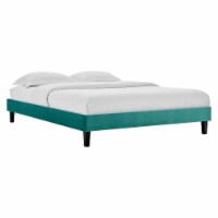 Ergode Reign Twin Performance Velvet Platform Bed Frame - Teal