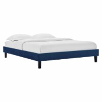 Ergode Reign Full Performance Velvet Platform Bed Frame - Navy