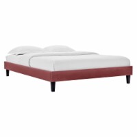 Ergode Reign King Performance Velvet Platform Bed Frame - Dusty Rose
