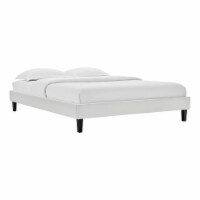 Ergode Reign King Performance Velvet Platform Bed Frame - Light Gray