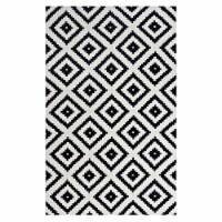 Ergode Alika Abstract Diamond Trellis 8x10 Area Rug - Black and White