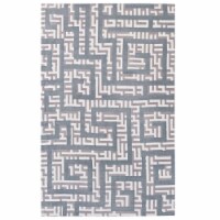 Ergode Nahia Geometric Maze 8x10 Area Rug - Ivory, Light Gray and Sky Blue