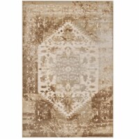 Ergode Rosina Distressed Persian Vintage Medallion 8x10 Area Rug - Tan and Cream