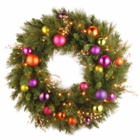 Ergode 30  Kaleidoscope Wreath with Battery Operated Warm White LED Lights