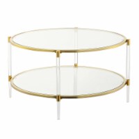 Ergode Royal Crest 2 Tier Acrylic Glass Coffee Table
