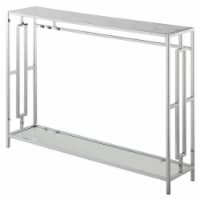 Ergode Town Square Chrome Console Table with Shelf